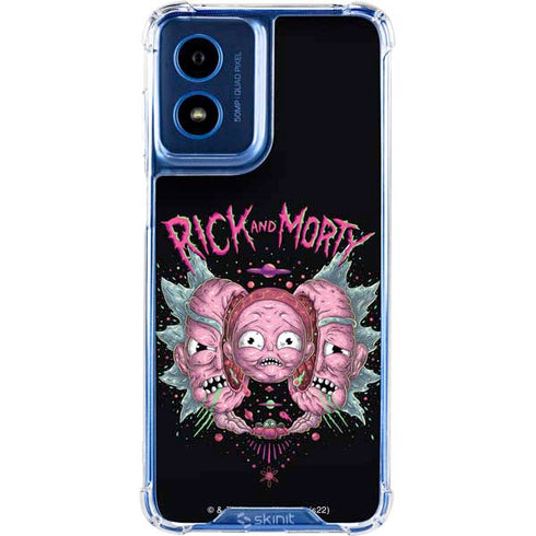 Adult Swim Rick and Morty Split Head Rick Moto G 5G (2024) Clear Case